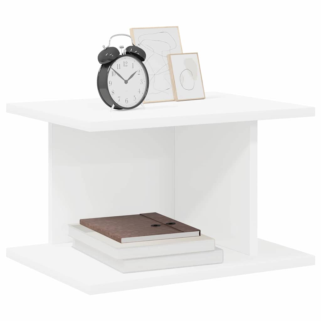 Sengebord 2 stk. Hvid 40 x 30 x 25 cm Konstrueret træ