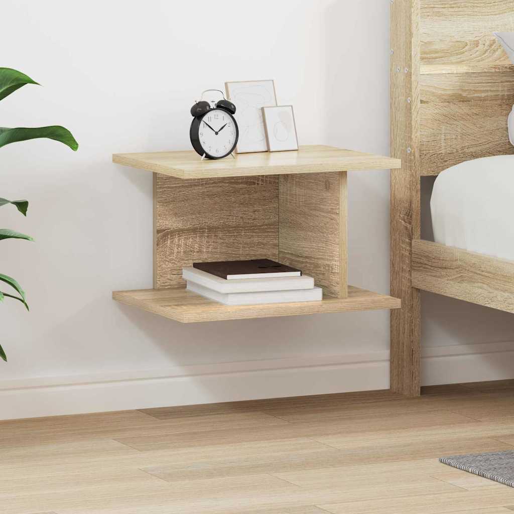Sengebord Sonoma eg 40 x 30 x 25 cm Konstrueret træ
