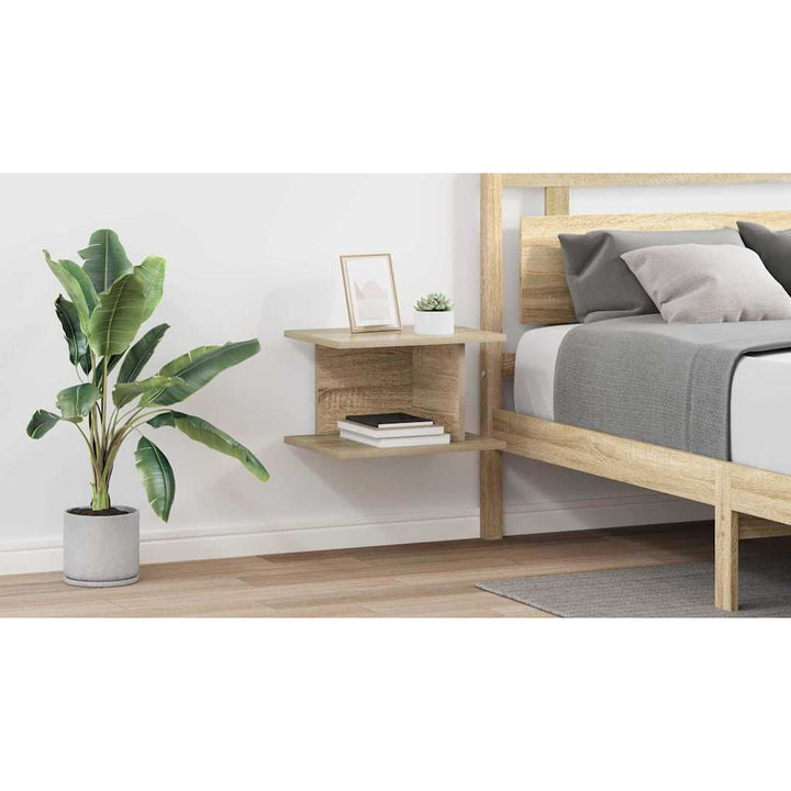 Sengebord 2 pcs Sonoma eg 40 x 30 x 25 cm Konstrueret træ