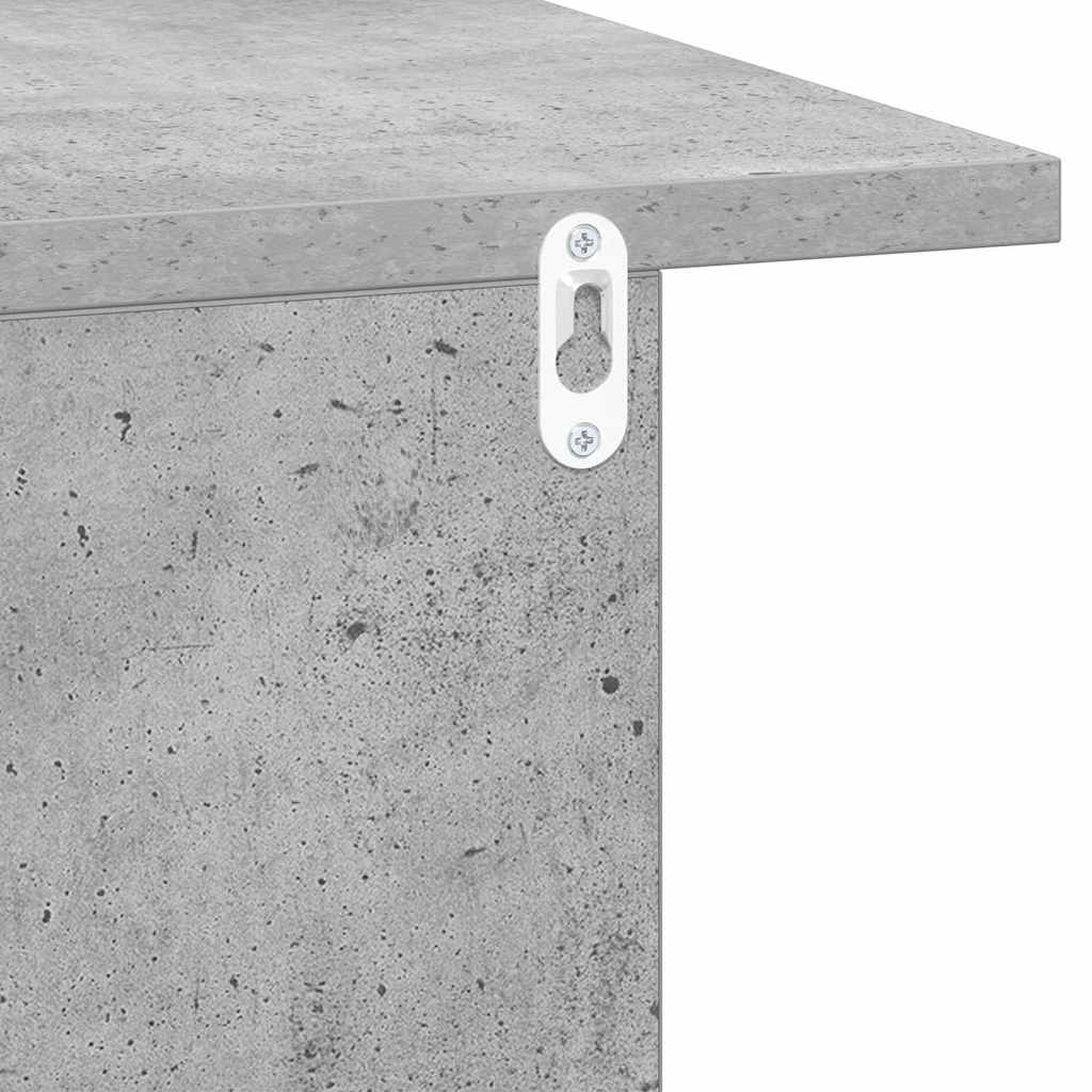 Sengebord 2 stk. Beton Grå 40 x 30 x 25 cm Konstrueret træ