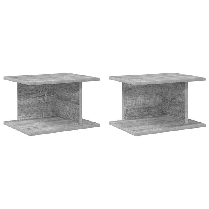 Sengebord 2 pcs Grå Sonoma 40 x 30 x 25 cm Konstrueret træ