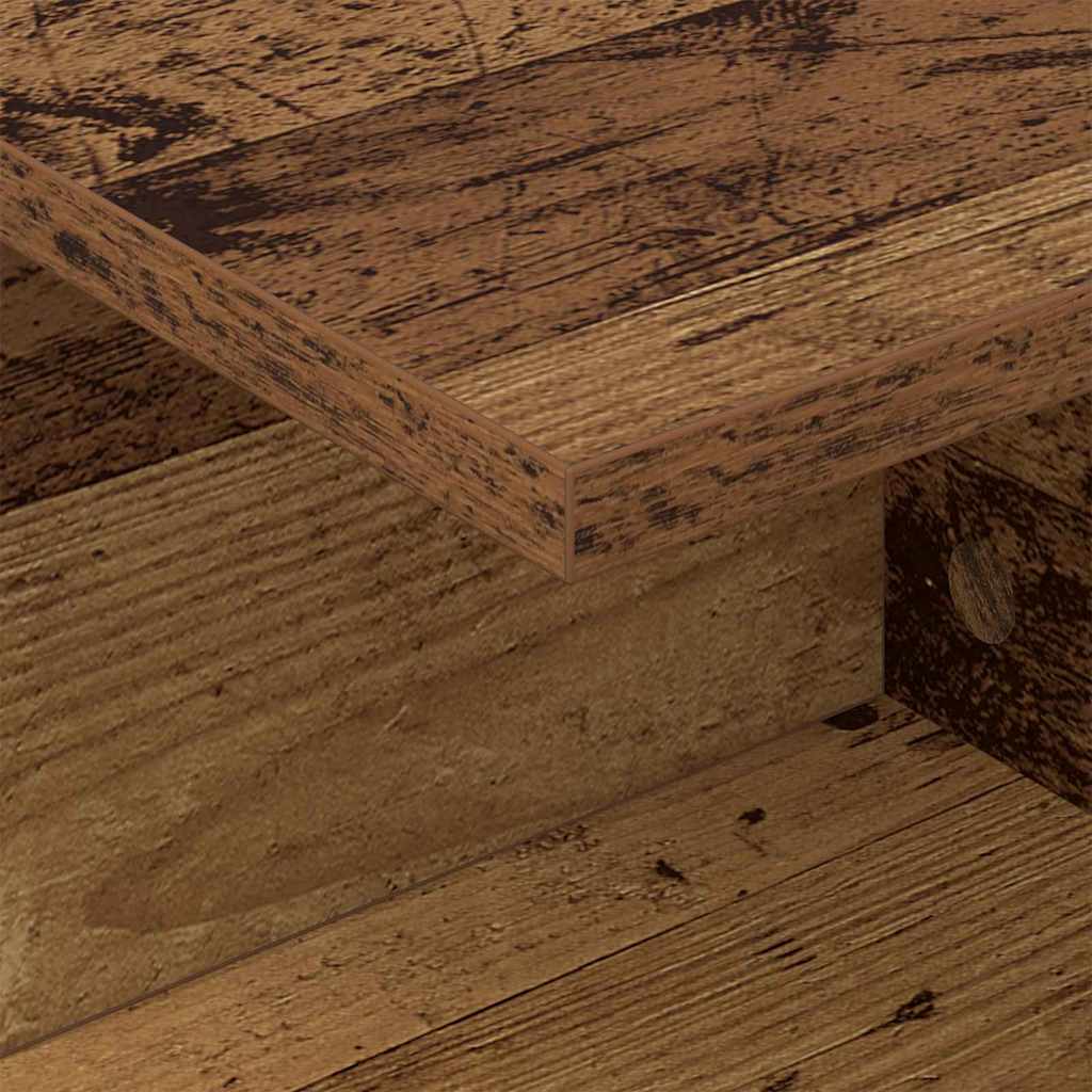 Sengebord 2 stk. Gammelt træ 40 x 30 x 25 cm Konstrueret træ