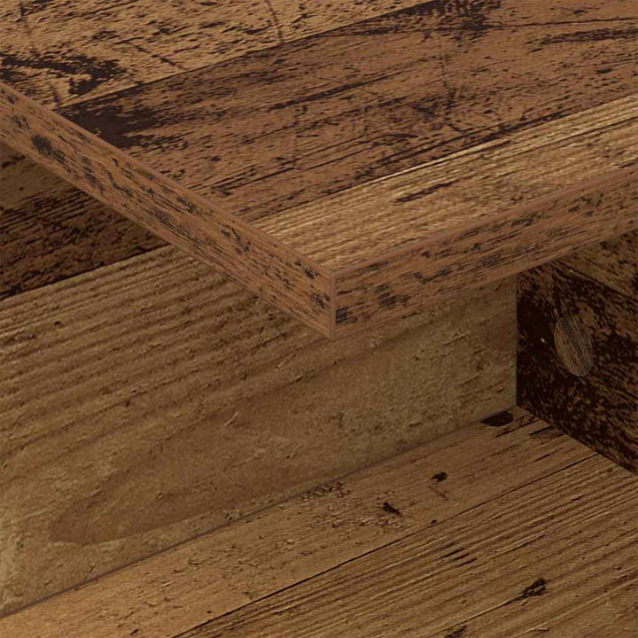 Sengebord 2 stk. Gammelt træ 40 x 30 x 25 cm Konstrueret træ