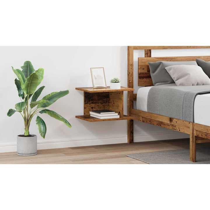 Sengebord 2 pcs Gammelt træ 40 x 30 x 25 cm Konstrueret træ