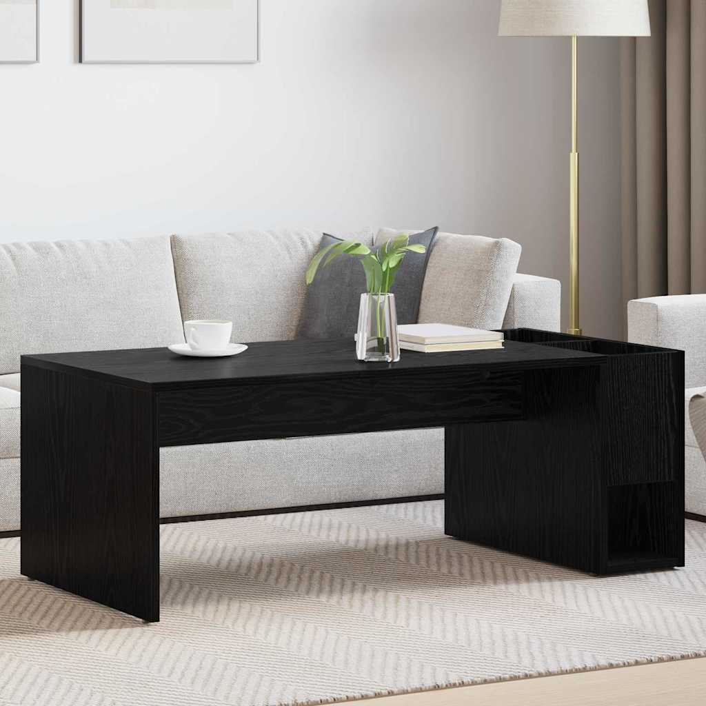 Sofabord Sort eg 101,5 x 50 x 37 cm Konstrueret træ