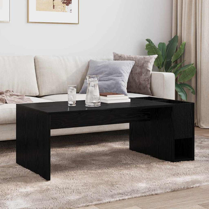 Sofabord Sort eg 101,5 x 50 x 37 cm Konstrueret træ