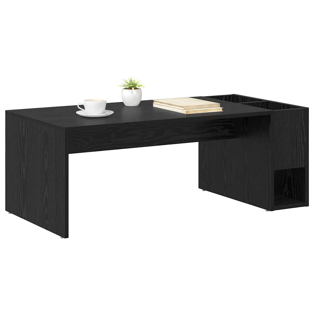 Sofabord Sort eg 101,5 x 50 x 37 cm Konstrueret træ