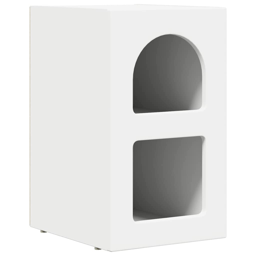 Sengebord ELST 2 stk. Hvid 29,5 x 33,5 x 50 cm Konstrueret træ