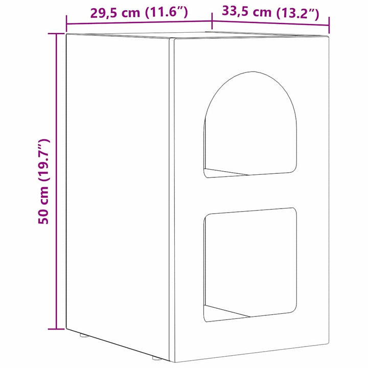 Sengebord ELST Sort 29,5 x 33,5 x 50 cm Konstrueret træ