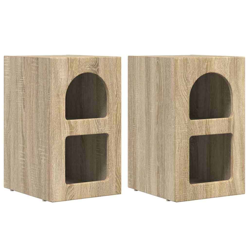 Sengebord ELST 2 stk. Sonoma eg 29,5 x 33,5 x 50 cm