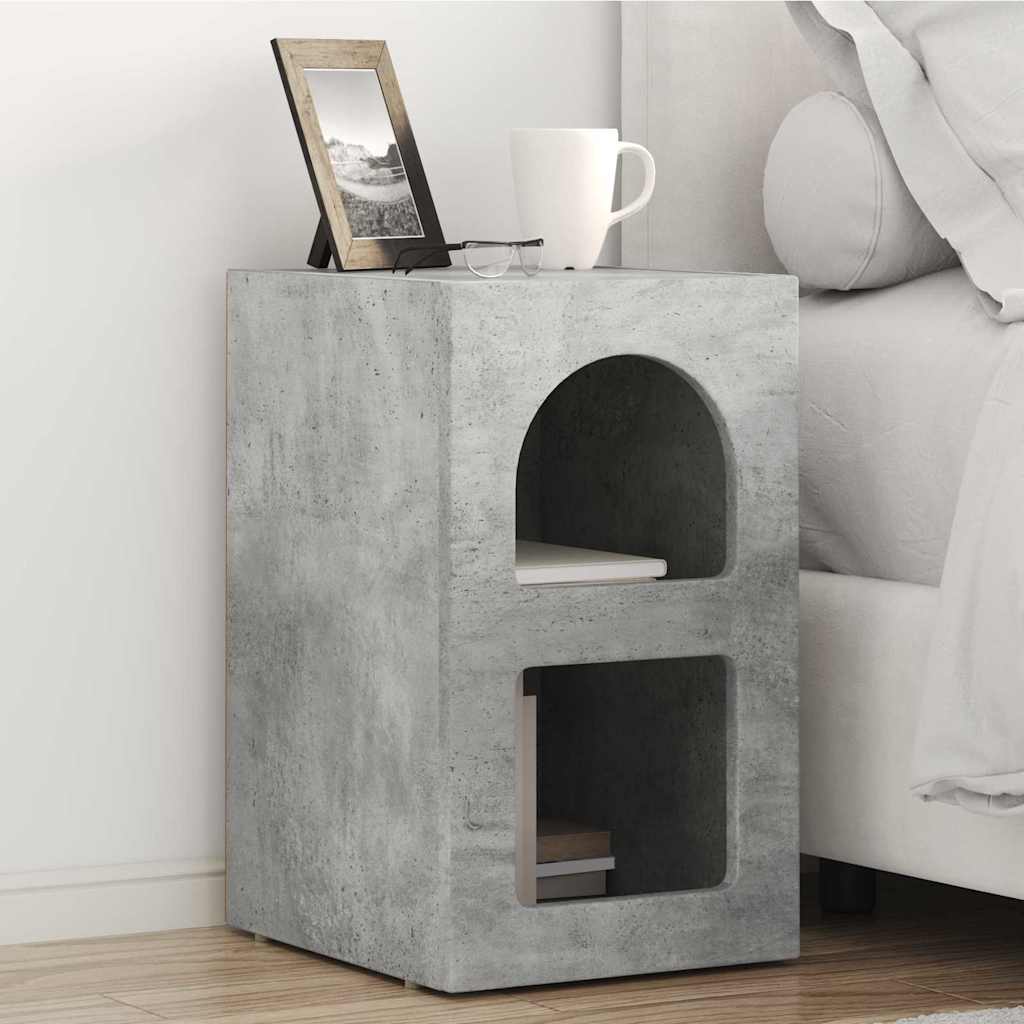 Sengebord ELST 2 stk. Beton Grå 29,5 x 33,5 x 50 cm
