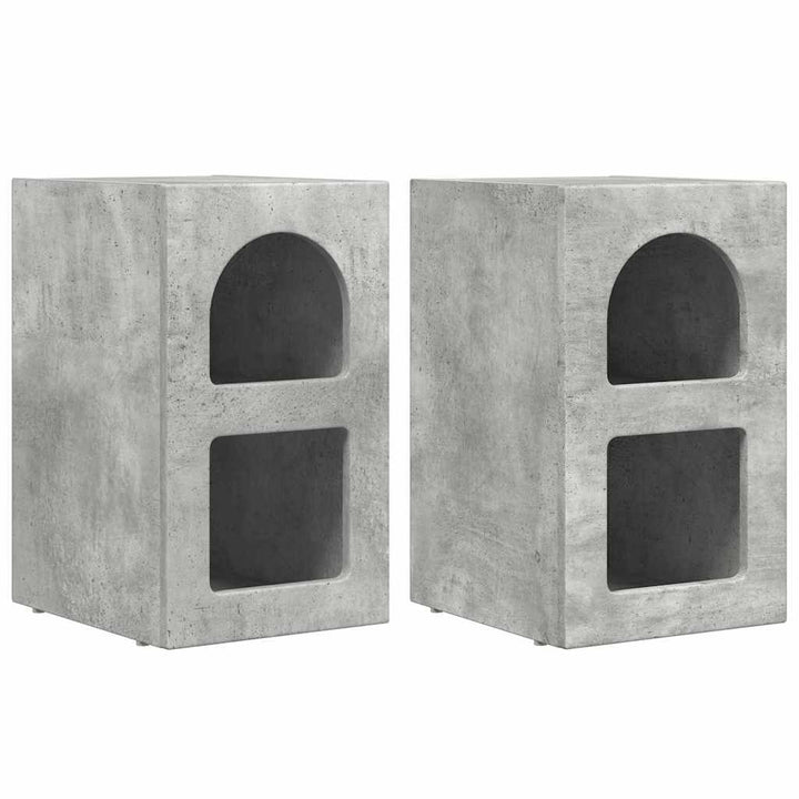 Sengebord ELST 2 stk. Beton Grå 29,5 x 33,5 x 50 cm