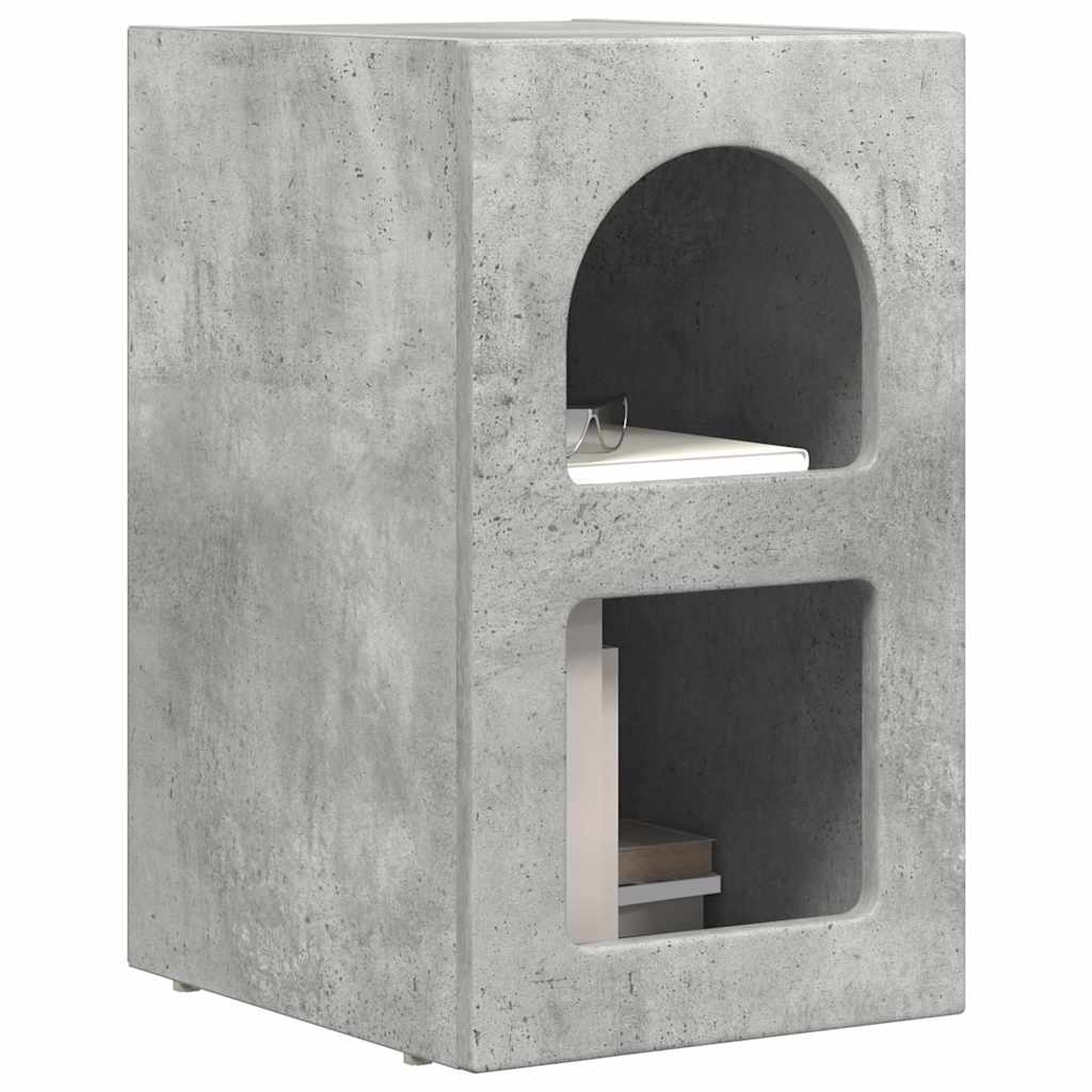 Sengebord ELST 2 stk. Beton Grå 29,5 x 33,5 x 50 cm