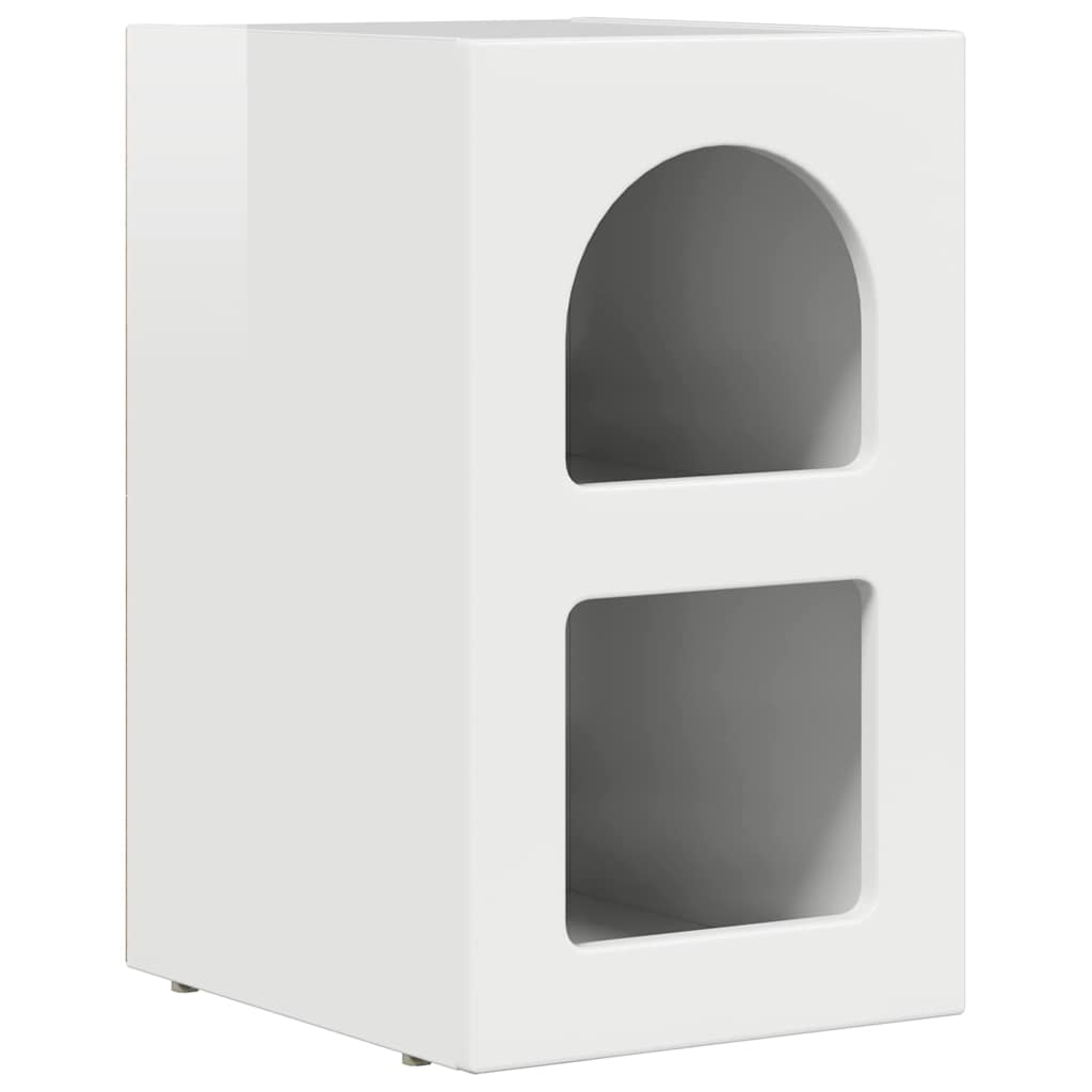 Sengebord ELST 2 stk. Høj gloss hvid 29,5 x 33,5 x 50 cm