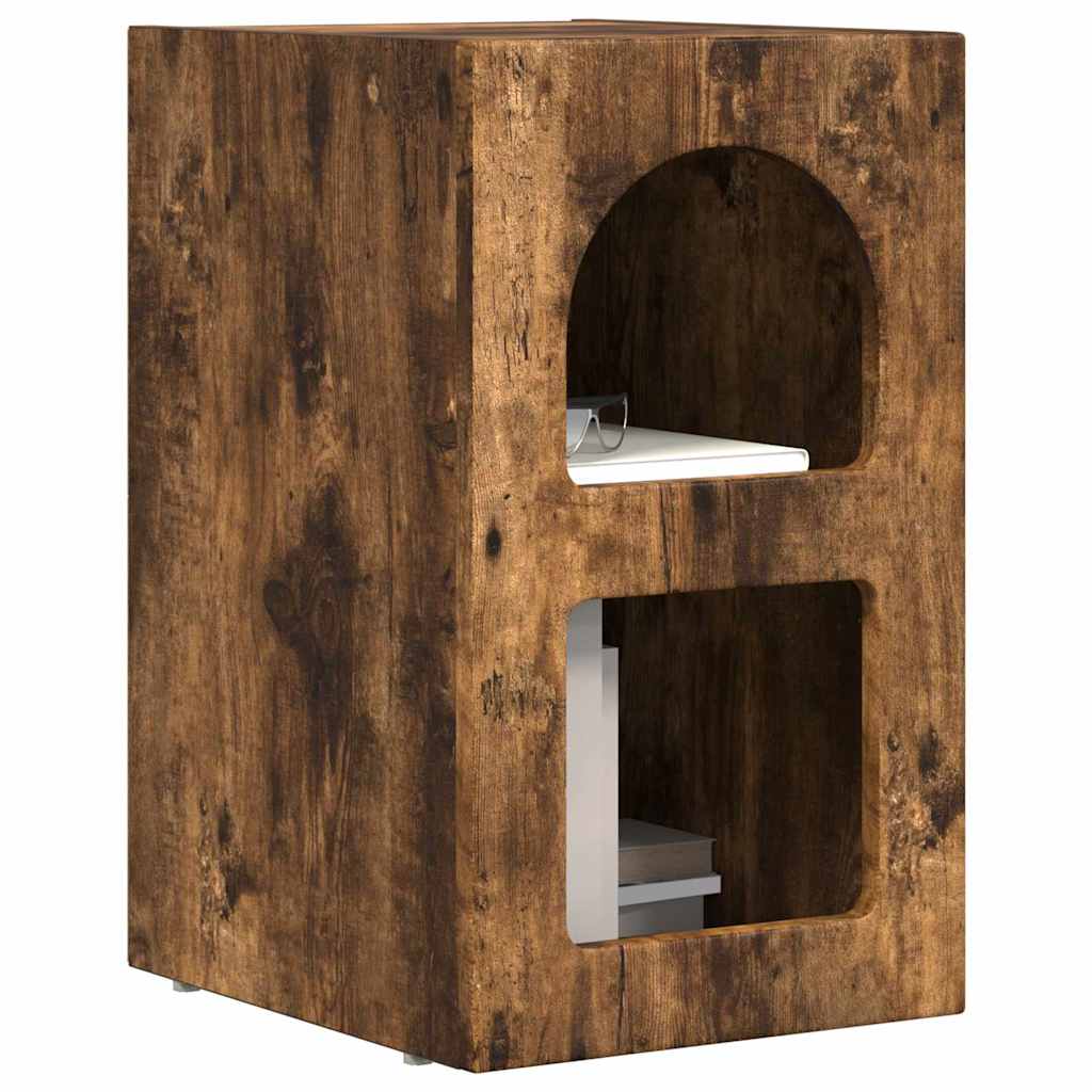 Sengebord ELST 2 stk. Røget eg 29,5 x 33,5 x 50 cm