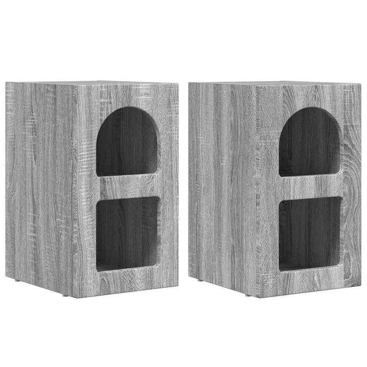 Sengebord ELST 2 stk. Grå Sonoma 29,5 x 33,5 x 50 cm