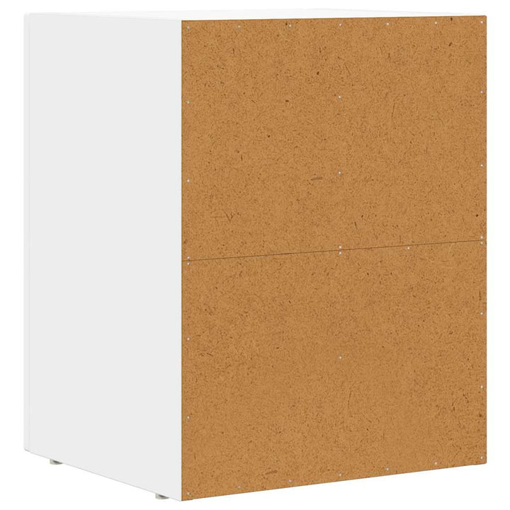 Sengebord ELST 2 stk. Hvid 40 x 35 x 50 cm Konstrueret træ
