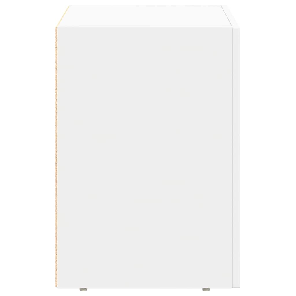 Sengebord ELST 2 stk. Hvid 40 x 35 x 50 cm Konstrueret træ