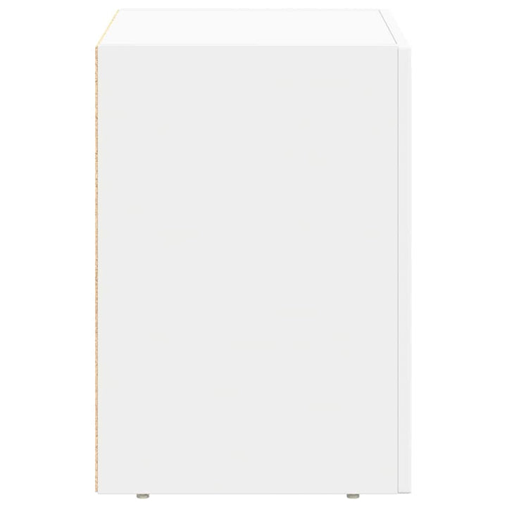 Sengebord ELST 2 stk. Hvid 40 x 35 x 50 cm Konstrueret træ