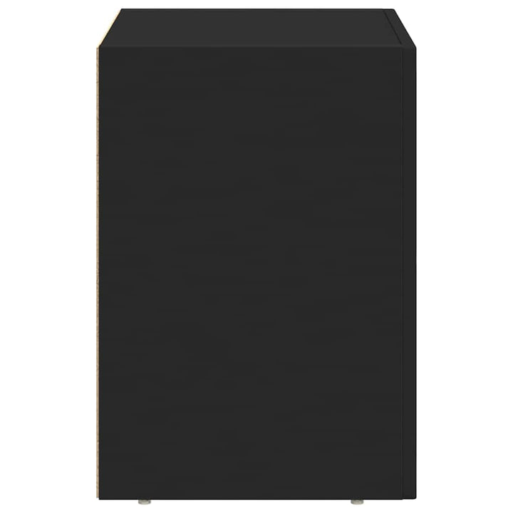 Sengebord ELST 2 stk. Sort 40 x 35 x 50 cm Konstrueret træ