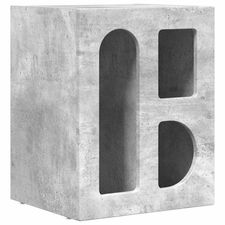 Sengebord ELST Beton Grå 40 x 35 x 50 cm Konstrueret træ