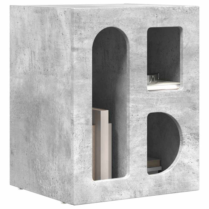 Sengebord ELST Beton Grå 40 x 35 x 50 cm Konstrueret træ
