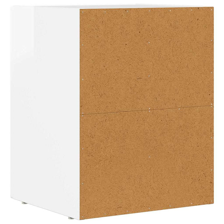 Sengebord ELST Høj gloss hvid 40 x 35 x 50 cm Konstrueret træ