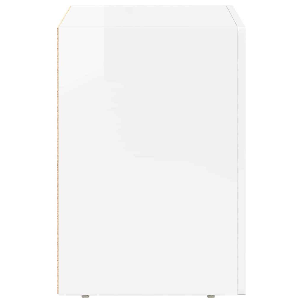 Sengebord ELST Høj gloss hvid 40 x 35 x 50 cm Konstrueret træ