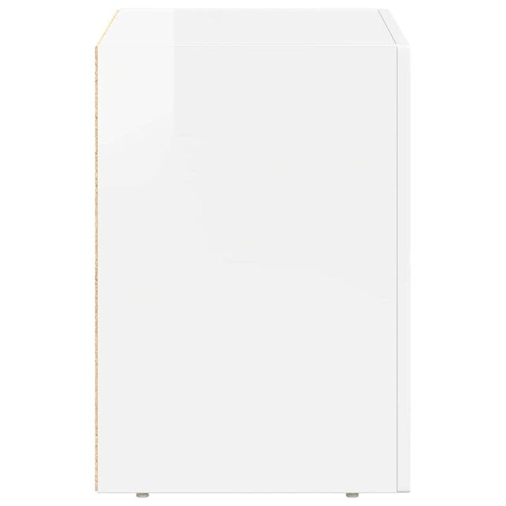 Sengebord ELST Høj gloss hvid 40 x 35 x 50 cm Konstrueret træ