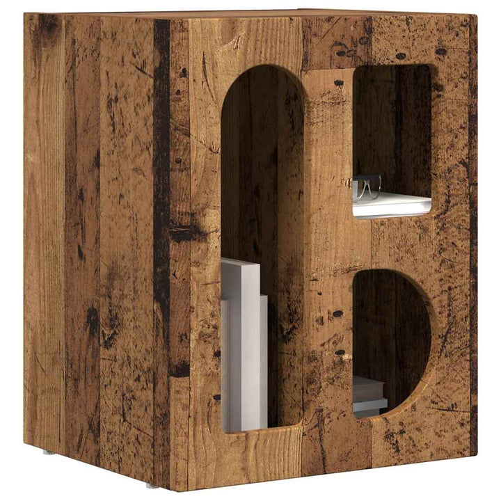 Sengebord ELST 2 stk. Gammelt træ 40 x 35 x 50 cm