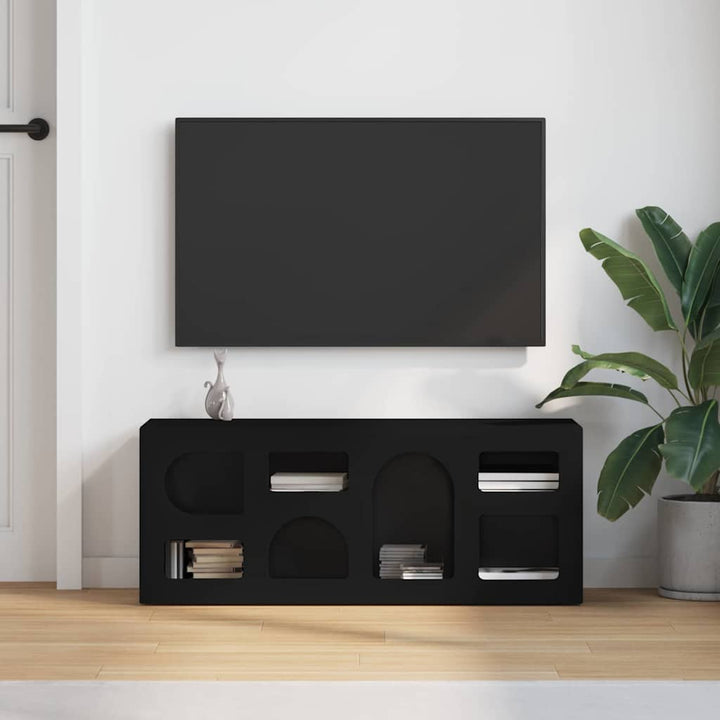 TV-skab ELST 100 x 35 x 40 cm Sort Konstrueret træ