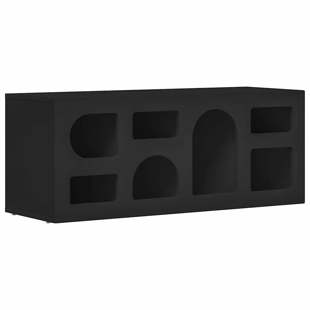 TV-skab Sort 100 x 35 x 40 cm Konstrueret træ