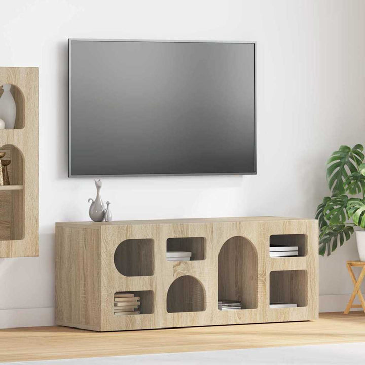 TV-skab ELST 100 x 35 x 40 cm Sonoma eg Konstrueret træ