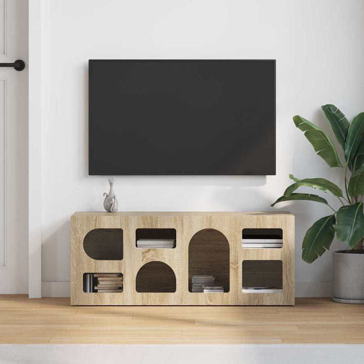 TV-skab ELST 100 x 35 x 40 cm Sonoma eg Konstrueret træ