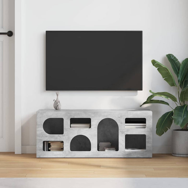 TV-skab ELST 100 x 35 x 40 cm Beton Grå Konstrueret træ