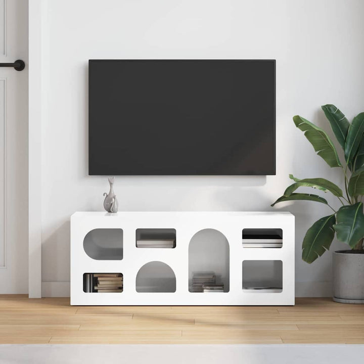 TV-skab ELST 100 x 35 x 40 cm Høj gloss hvid Konstrueret træ