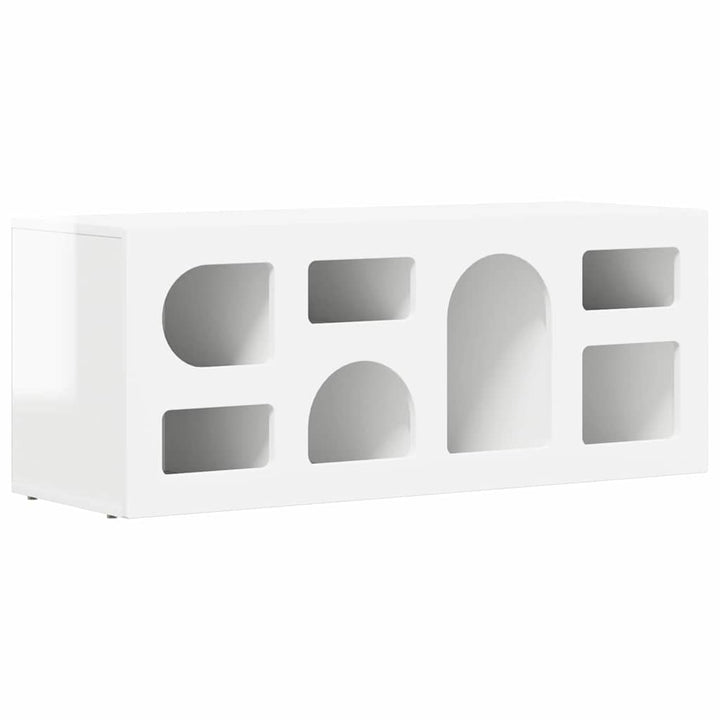 TV-skab ELST 100 x 35 x 40 cm Høj gloss hvid Konstrueret træ