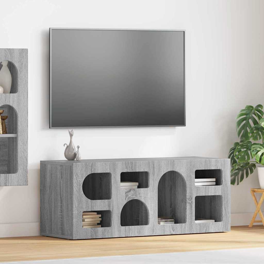 TV-skab ELST 100 x 35 x 40 cm Grå Sonoma Konstrueret træ