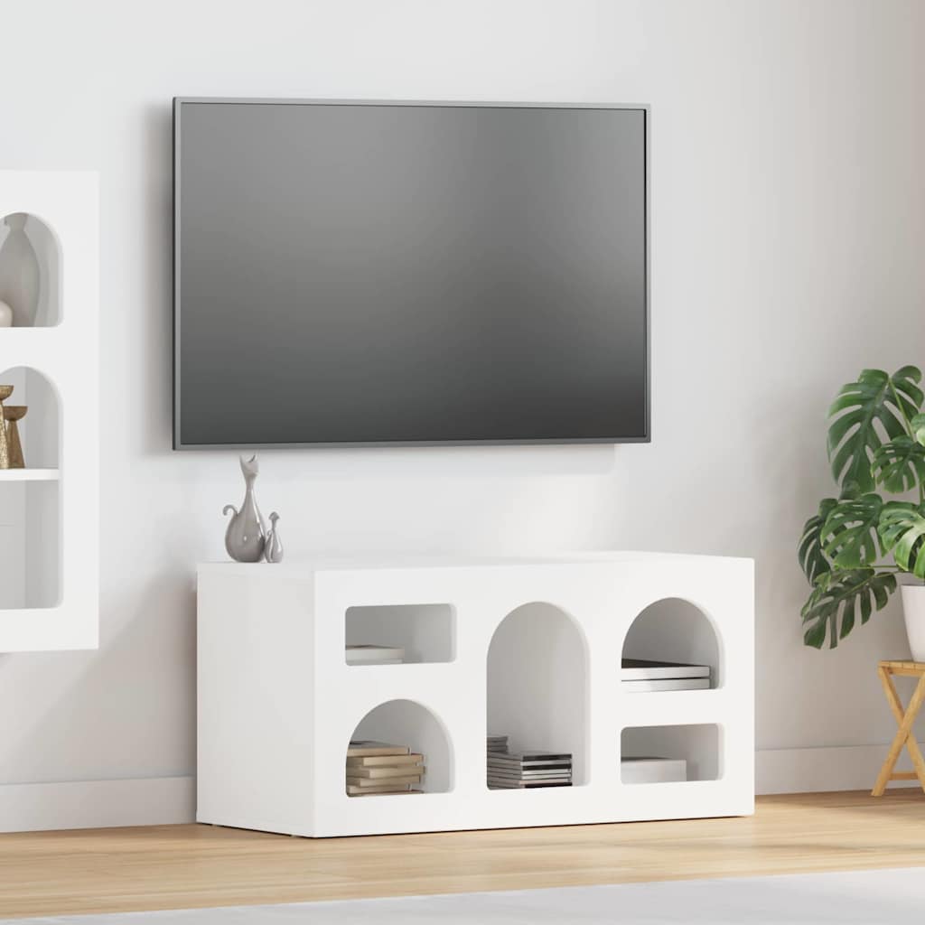 TV-skab ELST 80 x 35 x 40 cm Hvid Konstrueret træ