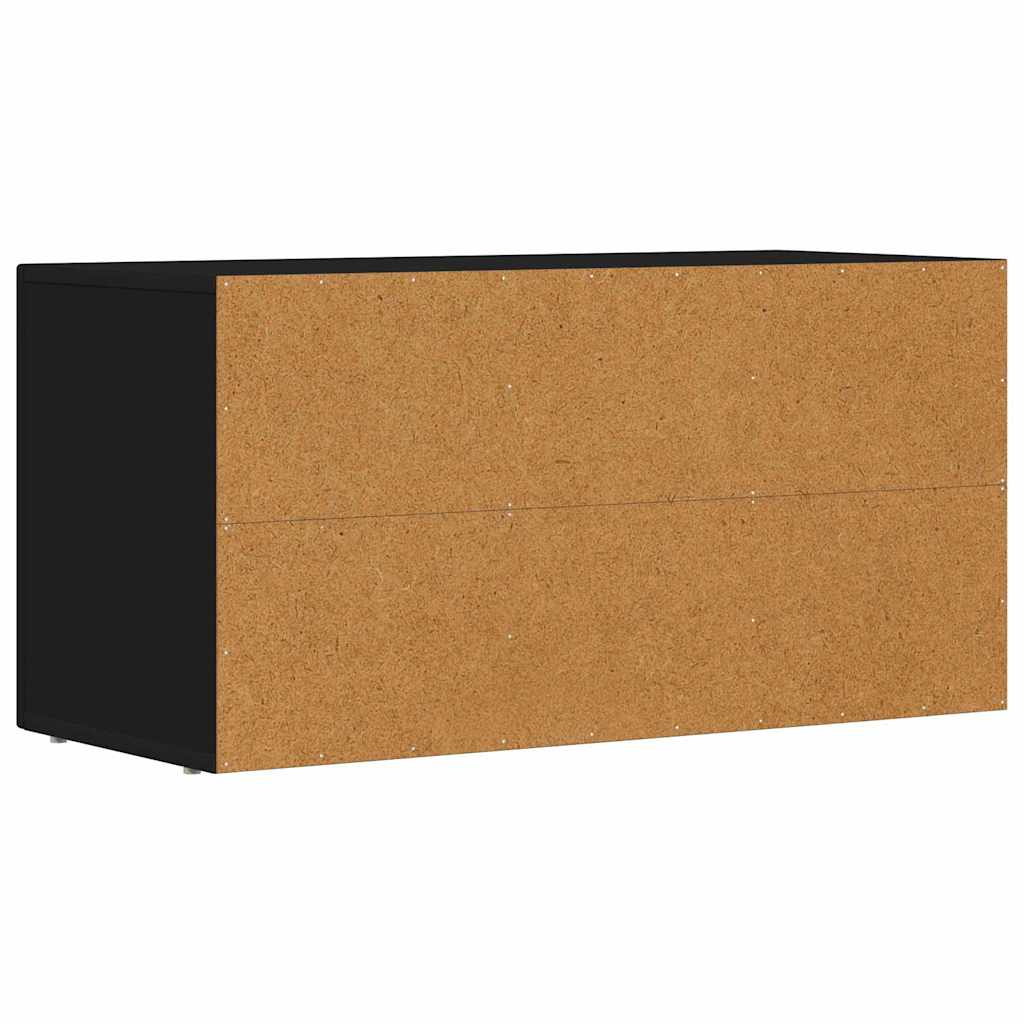 TV-skab ELST 80 x 35 x 40 cm Sort Konstrueret træ