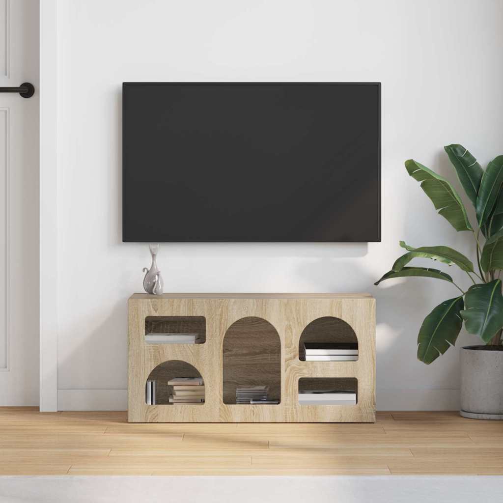 TV-skab ELST 80 x 35 x 40 cm Sonoma eg Konstrueret træ