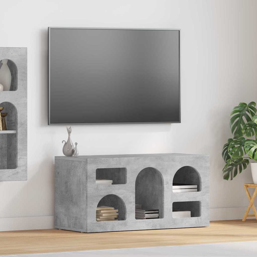 TV-skab ELST 80 x 35 x 40 cm Beton Grå Konstrueret træ