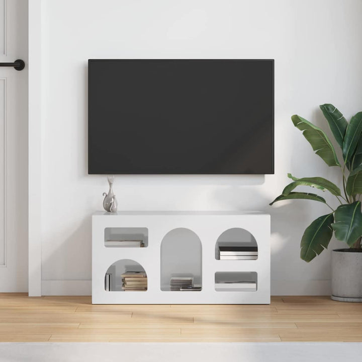 TV-skab ELST 80 x 35 x 40 cm Høj gloss hvid Konstrueret træ