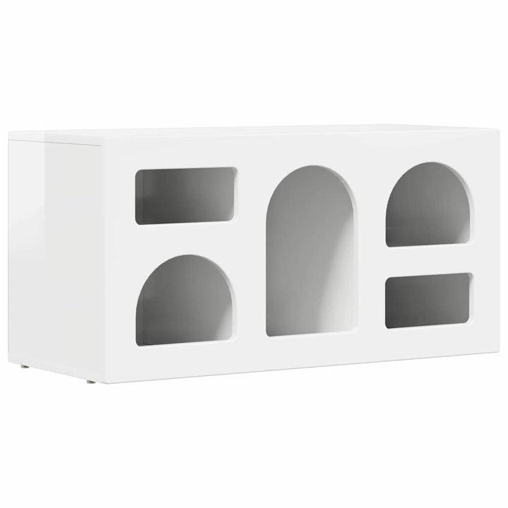 TV-skab ELST 80 x 35 x 40 cm Høj gloss hvid Konstrueret træ