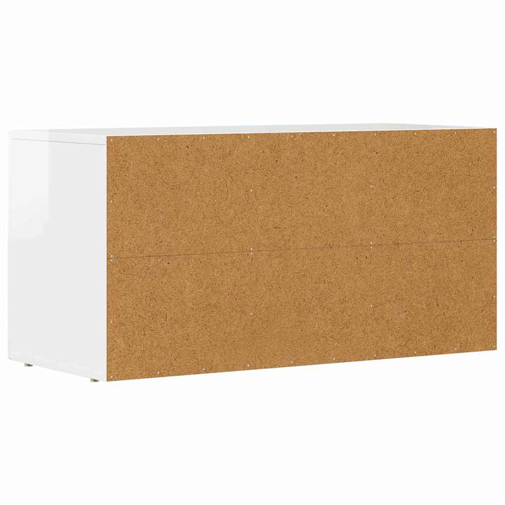 TV-skab ELST 80 x 35 x 40 cm Høj gloss hvid Konstrueret træ