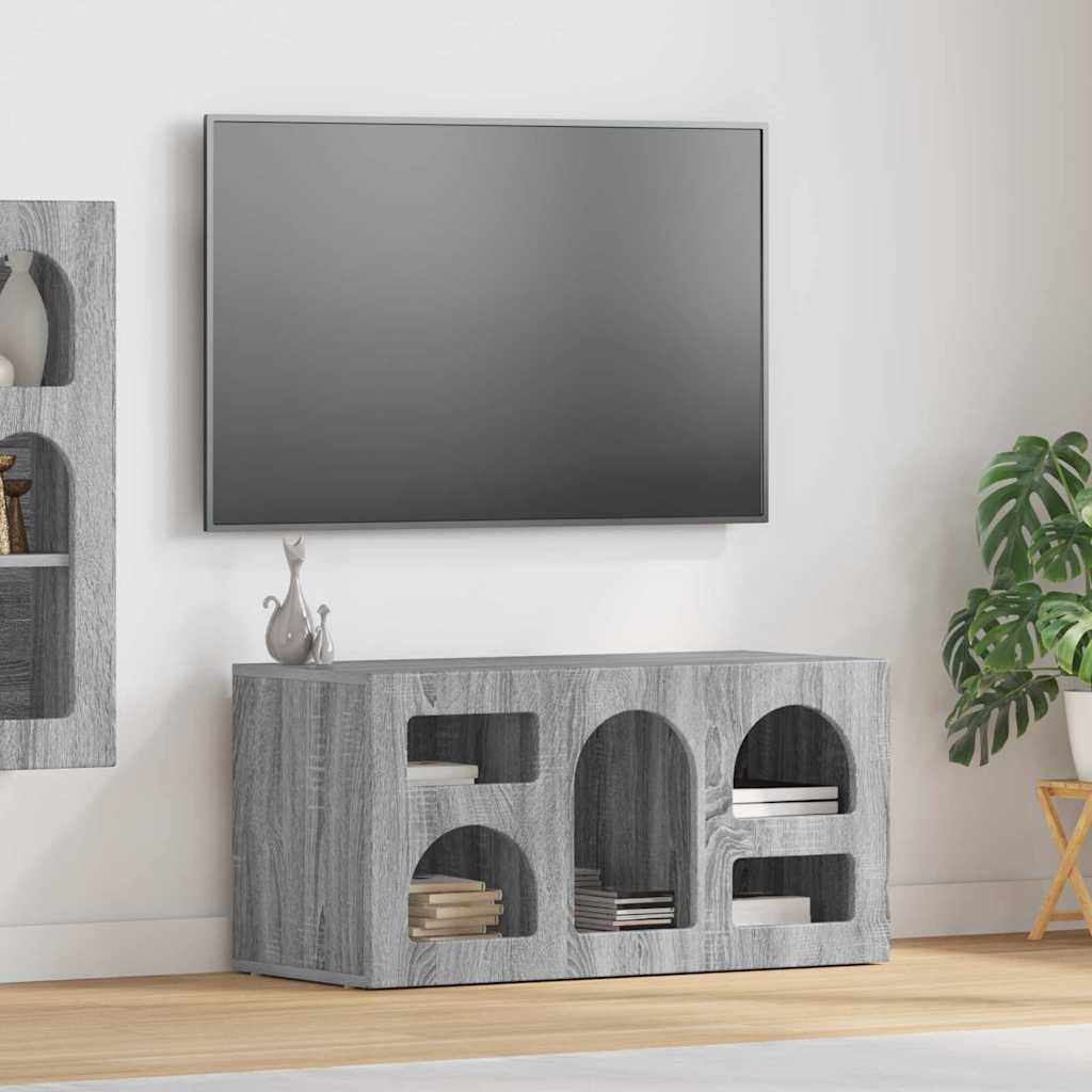 TV-skab ELST 80 x 35 x 40 cm Grå Sonoma Konstrueret træ