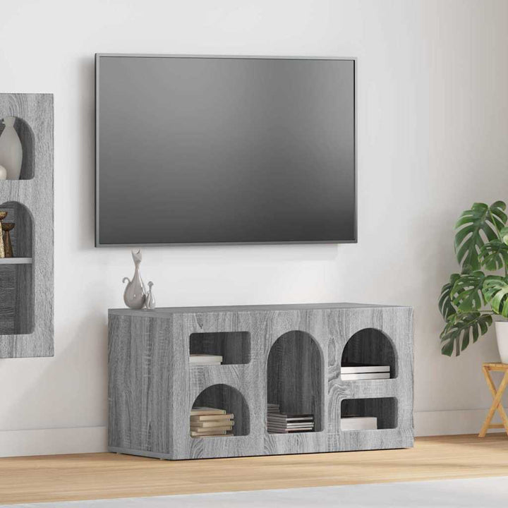 TV-skab ELST 80 x 35 x 40 cm Grå Sonoma Konstrueret træ