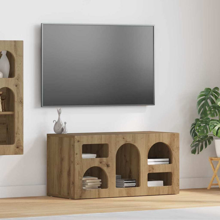 TV-skab ELST 80 x 35 x 40 cm Artisan Egetræ Konstrueret træ