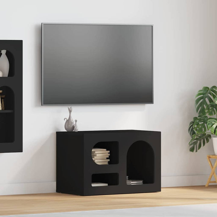 TV-skab ELST 60 x 35 x 40 cm Sort Konstrueret træ