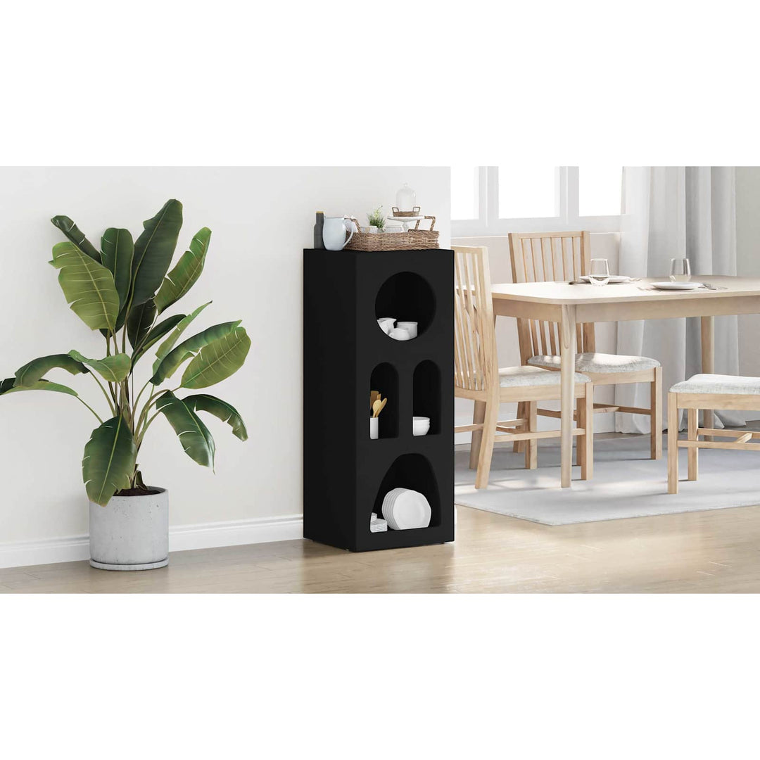 Sideboard ELST Sort 40 x 35 x 100.5 cm Konstrueret træ